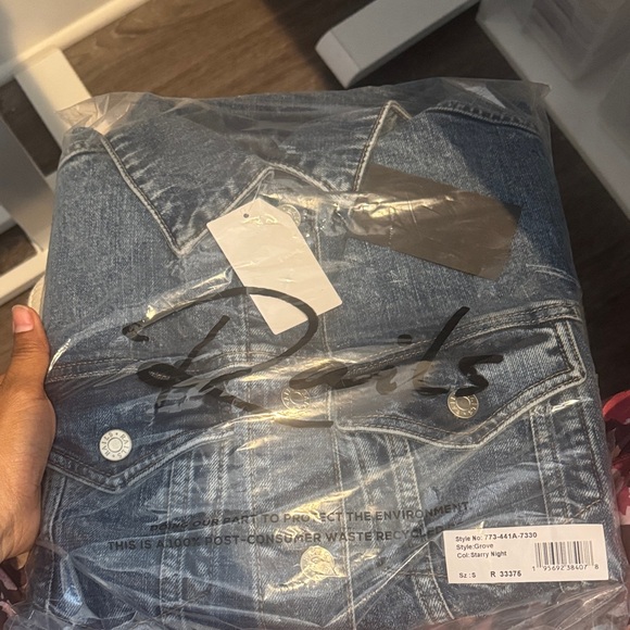 NWT RAILS Grove Denim trucker Jacket Starry night size small - Picture 4 of 7